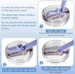 30oz Flip Straw Lid for Stanley 2.0 Tumbler Leak Proof Lid Replacement No Spill Cover for Stanley Cup Accessories