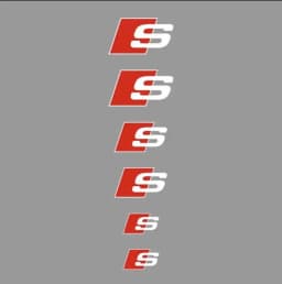 6PCS Car Brake Caliper Sticker Heat Resistant Decal For Quattro For Audi Sline RS A3 A4 B8 8P 8V B6 A5 A6 C7 Q5 B9 B7 C6 A1 Q7 Q