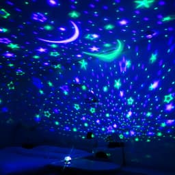 LED Night Light Starry Sky Galaxy Moon Projector Light Auto Color Changing USB 5V RGB Ambient Light for Kids Room Birthday Party