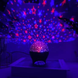 LED Night Light Starry Sky Galaxy Moon Projector Light Auto Color Changing USB 5V RGB Ambient Light for Kids Room Birthday Party