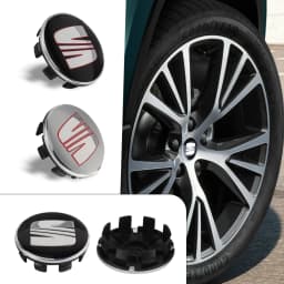4Pcs 55/63MM Wheel Center Hub Caps Rims Cover Badge Car Accessories For Seat Cupra Ateca Ibiza 6f Leon Mk2 FR E-Racer Formentor