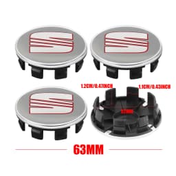 4Pcs 55/63MM Wheel Center Hub Caps Rims Cover Badge Car Accessories For Seat Cupra Ateca Ibiza 6f Leon Mk2 FR E-Racer Formentor