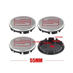 4Pcs 55/63MM Wheel Center Hub Caps Rims Cover Badge Car Accessories For Seat Cupra Ateca Ibiza 6f Leon Mk2 FR E-Racer Formentor