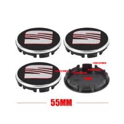 4Pcs 55/63MM Wheel Center Hub Caps Rims Cover Badge Car Accessories For Seat Cupra Ateca Ibiza 6f Leon Mk2 FR E-Racer Formentor