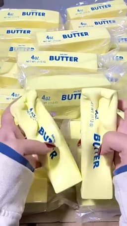 Squishy Elastic Butter Stick Fidget Toy Cheese Shape Stress Relief Game Funny Decompression Prank Squeeze Toy for Anxiety Relief
