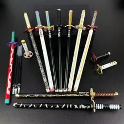 New 17 Styles Japan Anime Demon Slayer Model Gel Pen 0.5mm Black Refill Cosplay Prop Kid Student Gift Slayer Sword