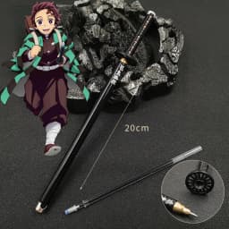 New 17 Styles Japan Anime Demon Slayer Model Gel Pen 0.5mm Black Refill Cosplay Prop Kid Student Gift Slayer Sword