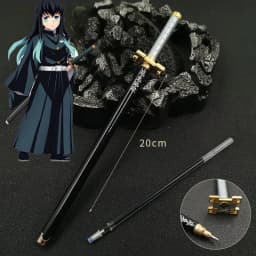 New 17 Styles Japan Anime Demon Slayer Model Gel Pen 0.5mm Black Refill Cosplay Prop Kid Student Gift Slayer Sword