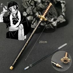 New 17 Styles Japan Anime Demon Slayer Model Gel Pen 0.5mm Black Refill Cosplay Prop Kid Student Gift Slayer Sword