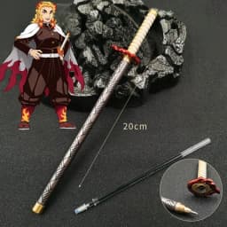 New 17 Styles Japan Anime Demon Slayer Model Gel Pen 0.5mm Black Refill Cosplay Prop Kid Student Gift Slayer Sword