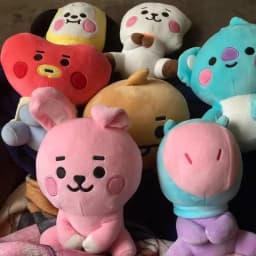 BT21-Chimmy Cooky Koya Shooky Tata Anime Peripheral,Cute Cartoon Keychain Backpack Decor,Personality Doll Pendant for Fans