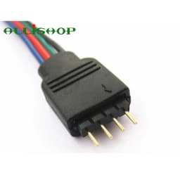 1Pcs 15cm 5050 RGB 4 pin LED Strip Light connectors Strip to Power Adaptor 4 Conductor 10mm Wide connector