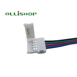 1Pcs 15cm 5050 RGB 4 pin LED Strip Light connectors Strip to Power Adaptor 4 Conductor 10mm Wide connector