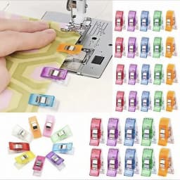 Colorful Multipurpose Sewing Clips Set Plastic Craft Crocheting Knitting Safety Clothing Binding Clips for Paper - Assorted Pack