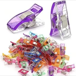 Colorful Multipurpose Sewing Clips Set Plastic Craft Crocheting Knitting Safety Clothing Binding Clips for Paper - Assorted Pack