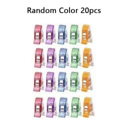 Colorful Multipurpose Sewing Clips Set Plastic Craft Crocheting Knitting Safety Clothing Binding Clips for Paper - Assorted Pack
