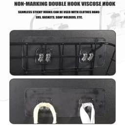 Strong Adhesive Hook Waterproof Shelf Sticker for Bathroom Kitchen Wall Shelf Rack Kitchen Sticking Wall Screw Hook Storage Rack