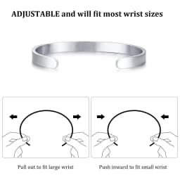 MEN TWISTED C BANGLE WITH SMALL WRIST MOBIUS BRACELET ANTIQUE SILVER COLOR STACKING CUFF BANGLE STAINLESS STEEL UNISEX JEWELRY
