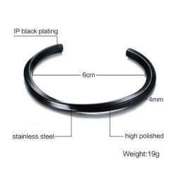 MEN TWISTED C BANGLE WITH SMALL WRIST MOBIUS BRACELET ANTIQUE SILVER COLOR STACKING CUFF BANGLE STAINLESS STEEL UNISEX JEWELRY
