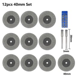 XCAN 10pcs 16-60mm Diamond Saw Blade Mini Diamond Grinding Wheel Circular Saw Blade for Dremel Rotary Tool Mini Cutting Disc