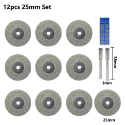 XCAN 10pcs 16-60mm Diamond Saw Blade Mini Diamond Grinding Wheel Circular Saw Blade for Dremel Rotary Tool Mini Cutting Disc