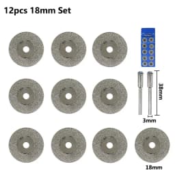 XCAN 10pcs 16-60mm Diamond Saw Blade Mini Diamond Grinding Wheel Circular Saw Blade for Dremel Rotary Tool Mini Cutting Disc