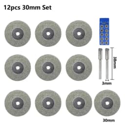 XCAN 10pcs 16-60mm Diamond Saw Blade Mini Diamond Grinding Wheel Circular Saw Blade for Dremel Rotary Tool Mini Cutting Disc