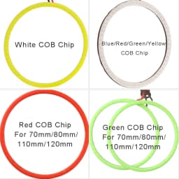 1Pair COB Angel Eyes Halo Rings For LED Car Motorcycle Scooter Headlights 12V With Cover 60mm 80mm 120mm 70mm 90mm 100mm 110mm