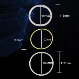 1Pair COB Angel Eyes Halo Rings For LED Car Motorcycle Scooter Headlights 12V With Cover 60mm 80mm 120mm 70mm 90mm 100mm 110mm