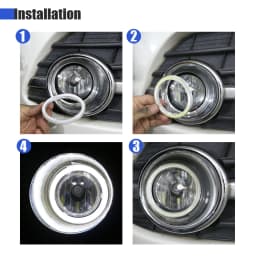 1Pair COB Angel Eyes Halo Rings For LED Car Motorcycle Scooter Headlights 12V With Cover 60mm 80mm 120mm 70mm 90mm 100mm 110mm