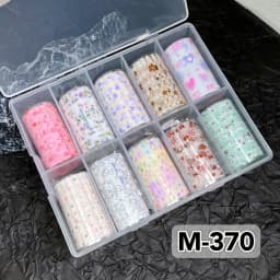 10 Rolls New Design Fresh Nail Foils for Transfer Paper Sticker Plaid Sliders Denim Nails Wraps DIY Bowknot Nail Art Decorations