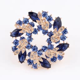 High-end exquisite leaf ring rhinestone brooch corsage collar pin pin jewelry clothing accessories