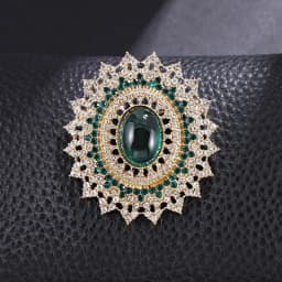 High-end exquisite leaf ring rhinestone brooch corsage collar pin pin jewelry clothing accessories