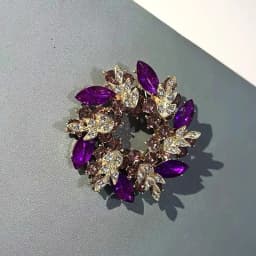 High-end exquisite leaf ring rhinestone brooch corsage collar pin pin jewelry clothing accessories