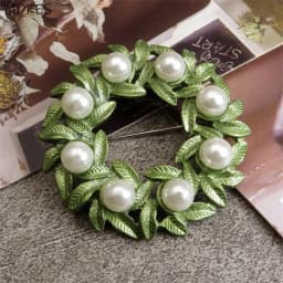 High-end exquisite leaf ring rhinestone brooch corsage collar pin pin jewelry clothing accessories