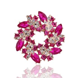 High-end exquisite leaf ring rhinestone brooch corsage collar pin pin jewelry clothing accessories