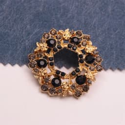 High-end exquisite leaf ring rhinestone brooch corsage collar pin pin jewelry clothing accessories