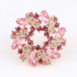High-end exquisite leaf ring rhinestone brooch corsage collar pin pin jewelry clothing accessories
