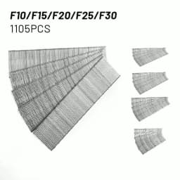 1105pcs F15/F20/F25/F30 Straight 10/15/20/25/30mm Brad Nails For DIY Home Gardening Furniture Woodworking