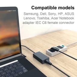EU Plug Power Cable IEC C5 C13 Power Adapter Extension Cord For Asus Dell HP Notebook TV Monitor PC Computer Printer PC Laptop