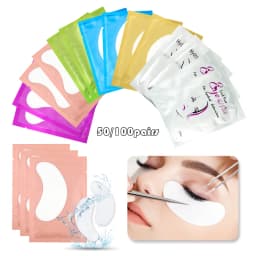 50Pairs/Lots Eyelash Extension Patch Under Eye Pads Hydrogel Patches For Extension Lint Free Stickers Eyelash Patches Makeup