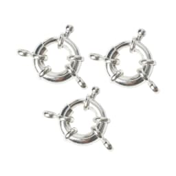 5pcs/lot 11/13/15mm Gold/Silver Color Round spring clasp for jewelry making Copper Sailor Clasp Connector Necklace Accessories