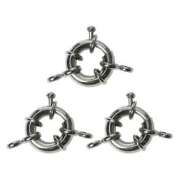 5pcs/lot 11/13/15mm Gold/Silver Color Round spring clasp for jewelry making Copper Sailor Clasp Connector Necklace Accessories