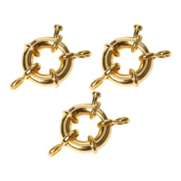 5pcs/lot 11/13/15mm Gold/Silver Color Round spring clasp for jewelry making Copper Sailor Clasp Connector Necklace Accessories