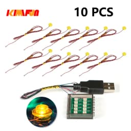 10PCS 0.8mm Pin RGB LED For LEGO Building Blocks USB Lamp DIY Street Light City Electric Decorate 1X1 Brick Compatible All Brand