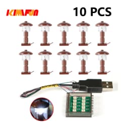 10PCS 0.8mm Pin RGB LED For LEGO Building Blocks USB Lamp DIY Street Light City Electric Decorate 1X1 Brick Compatible All Brand