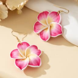 French Light Luxury Pink Tulip Flower Pearl Stud Earrings For Women Korean Zircon Exquisite Earring Party Christmas Jewelry Gift