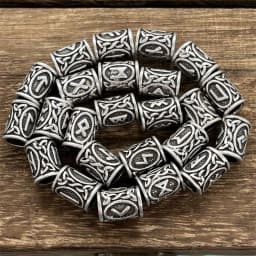 1pcs Tree Of Life Norse Runes Accessories Metal Bead Viking Jewelry Small Hair Beads For Braids Beard Bracelet Making Supplies