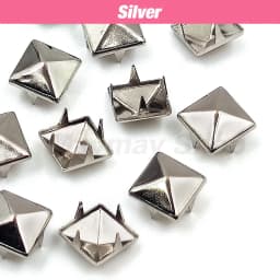 100Pcs 6-12mm Metal Rivets Square Spike Studs Pyramid Rivets For Leathercraft/Clothes/Shoes/Bags/Belt Punk DIY