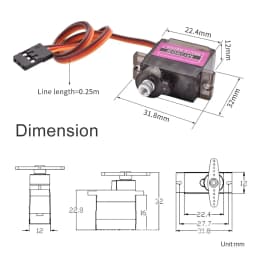2/4/5/10/20pcs MG90S Micro Servo Motor Metal Gear Analog RC Servomotor 180 360 For Mini Car Airplane Helicopter Arduino Robot